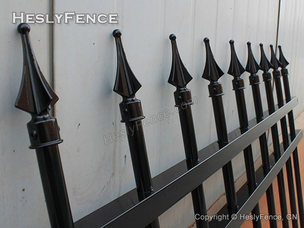 Black color metal fence panels