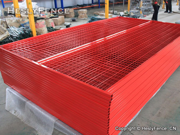red temporary construction fencing panels China